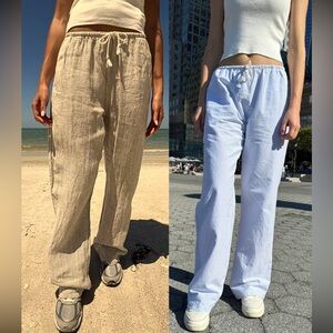 Brandy Melville Anastasia Pant Haul | Linen & Cotton Striped Drawstring Pants